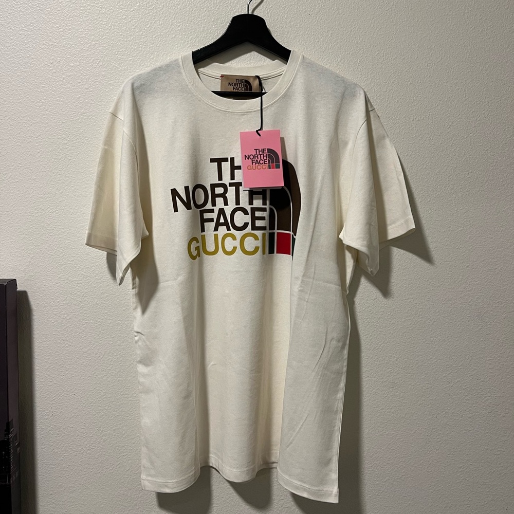 GUCCI X NORTH FACE WHITE TSHIRT SIZE XS